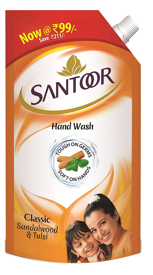 Santoor Gentle Hand Wash 750ml